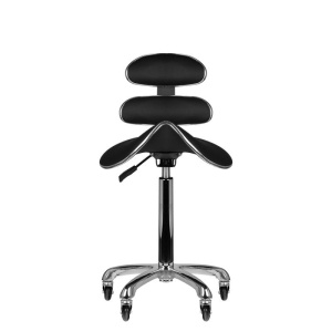 TABORET KOSMETYCZNY ROLL SPEED AM-880 CZARNY WYSOKI