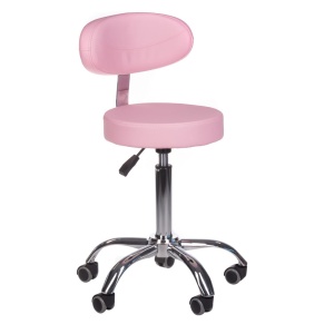 Taboret kosmetyczny z oparciem