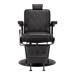 Hair System fotel barberski BM88066B brązowy czarna rama