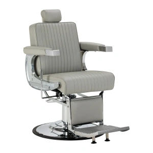 Gabbiano fotel barberski Visionerio szary chrom rama