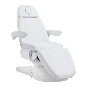 Fotel kosmetyczny elektr. Azzurro Lux 3m biały