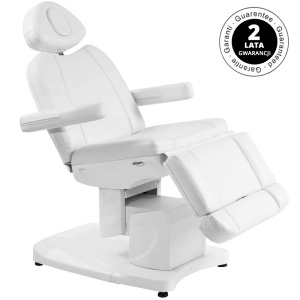 FOTEL KOSMETYCZNY ELEKTR. AZZURRO 708A BIAŁY 