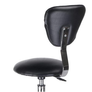 Taboret kosmetyczny z oparciem BH-9226A czarny