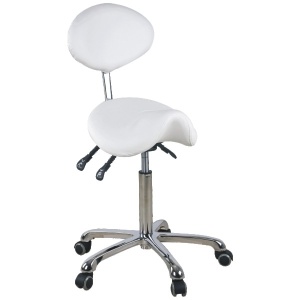 Taboret kosmetyczny, biały